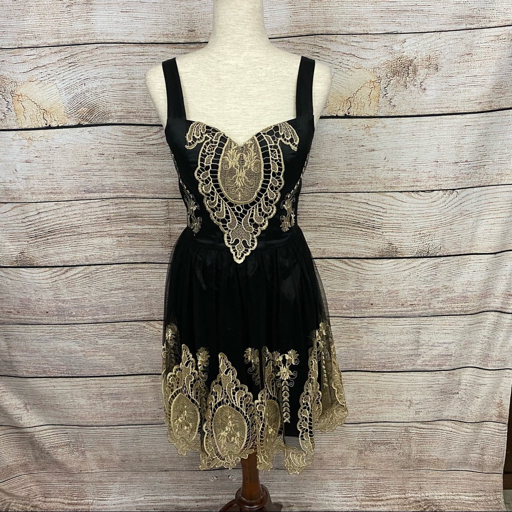Chi Chi London Mid-Length Sleeveless A-Line In the Chandelier Light Dress